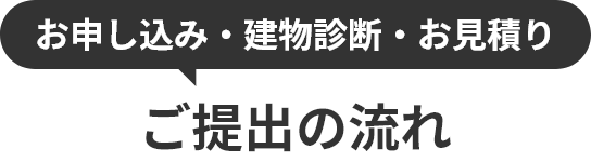 お申し込み・建物診断・お見積り ご提出の流れ